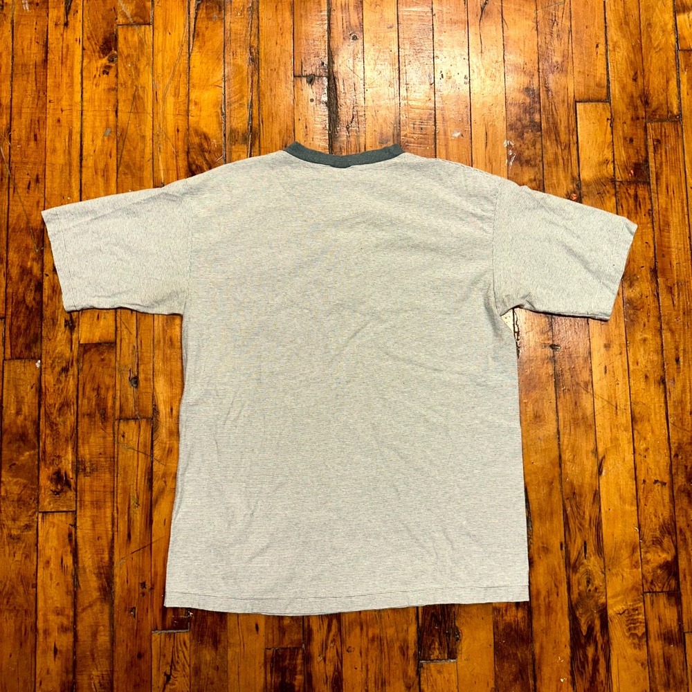 Vintage Carolina Smile Shirt XL Gray Pinstripe Dallas Logo Short Sleeve Classic - Picture 8 of 8